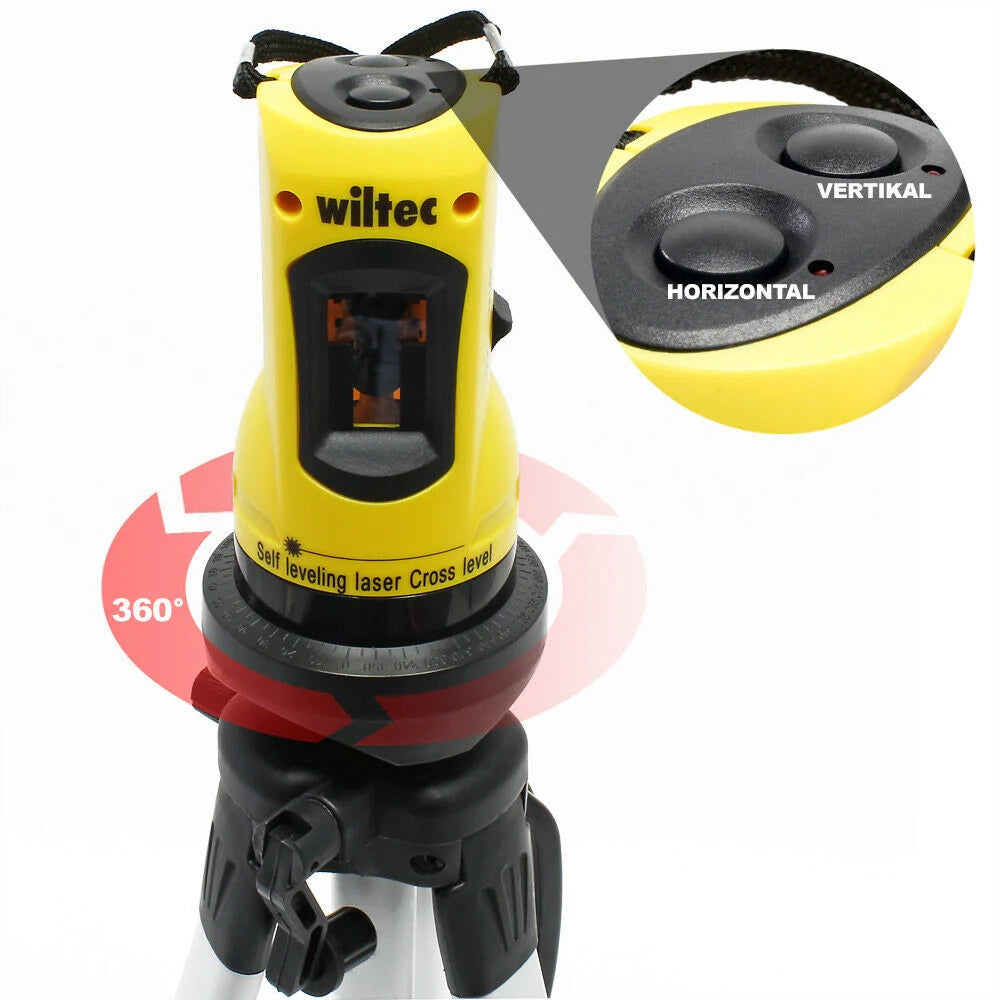 Livella laser a treppiede con linea incrociata laser rotante per cantiere 16_0002651
