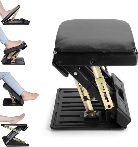 Sostegno per piedi regolabile sotto scrivania con supporto per piede rimovibile - progetto ergonomico per sollievo da dolori alla schiena, ginocchia e piedi