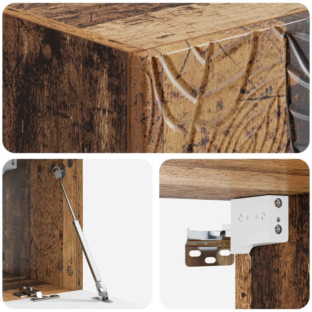 Mobile Porta TV da Muro 98 x 31 cm Legno antico 898903