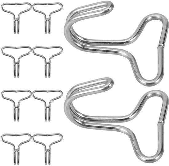 Fermo Accessori per Sedile - 50 pezzi - Fissione Rafforzante - Argento - Accessori per Sedili Auto - Adatto per Bambini - 50 pz