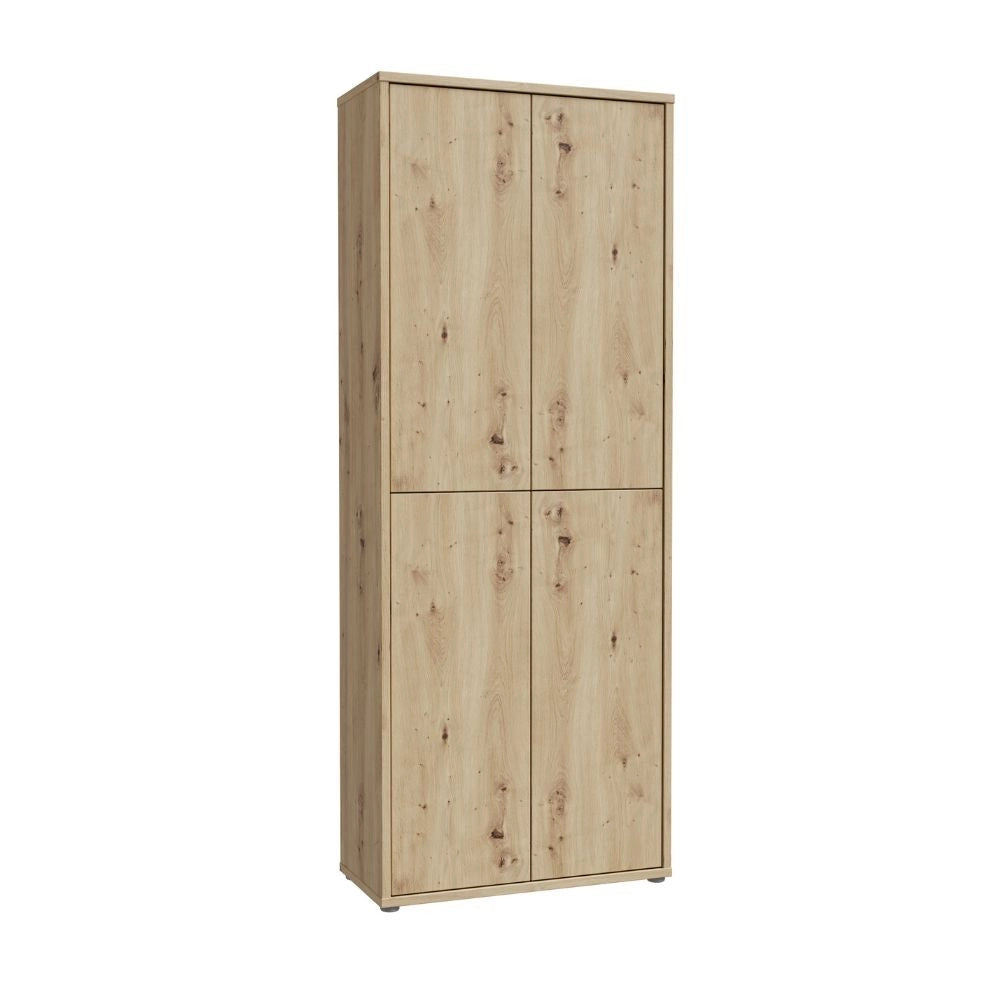 Mobile multiuso Medea 4 ante colore rovere 74.5x34.9xH191.9 cm.