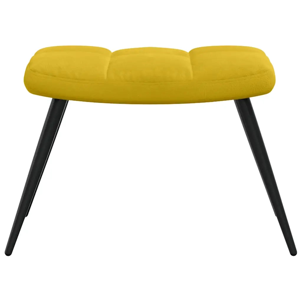 Poltrona Relax con Poggiapiedi Giallo Senape in Velluto cod mxl 13931