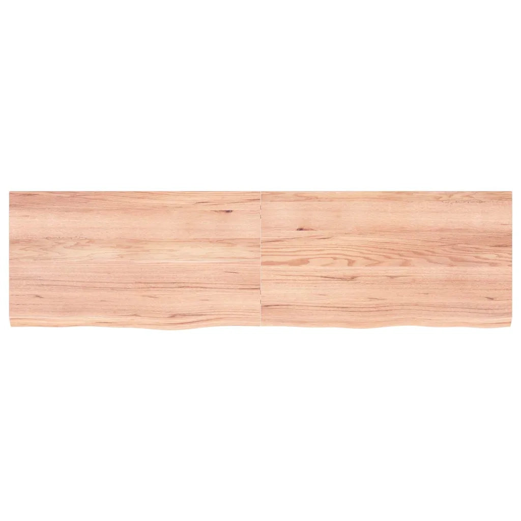 Piano Bagno Marrone 180x50x(2-4) cm Legno Massello Trattato