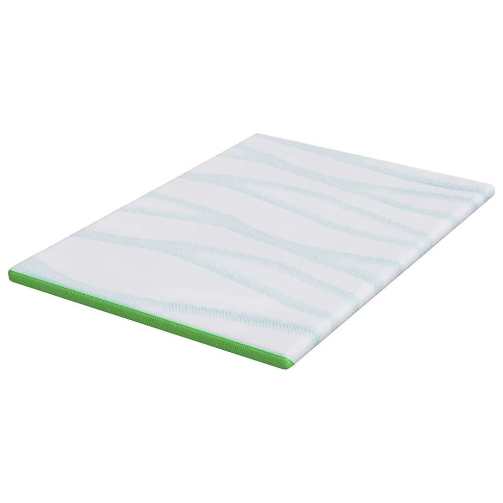 Topper per materasso Bianco e Verde 160 x 200 cm CFW2659814
