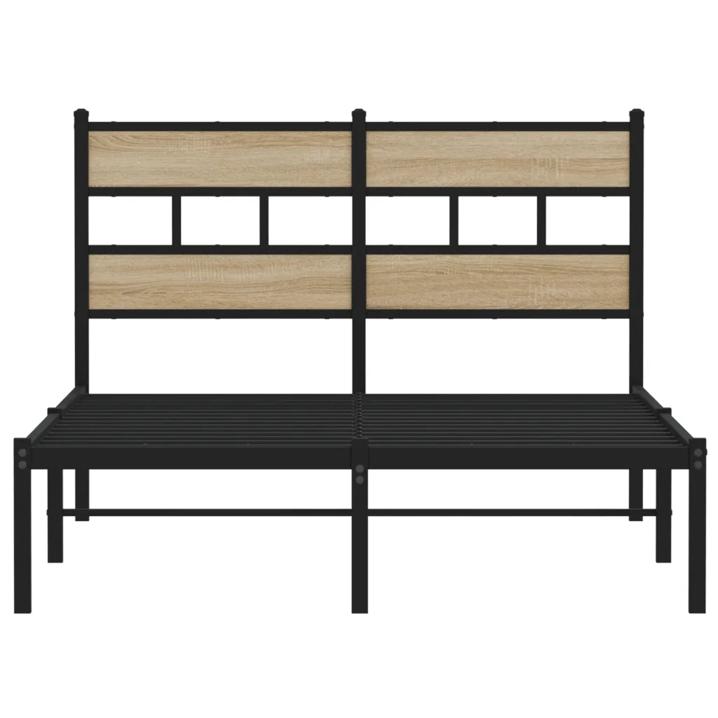 Giroletto senza Materaso in Metallo Rovere Sonoma 120x200 cm