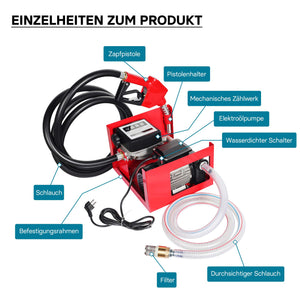 Distributore diesel gasolio con pompa autoadescante 230V/750W 80 l/min e pistola