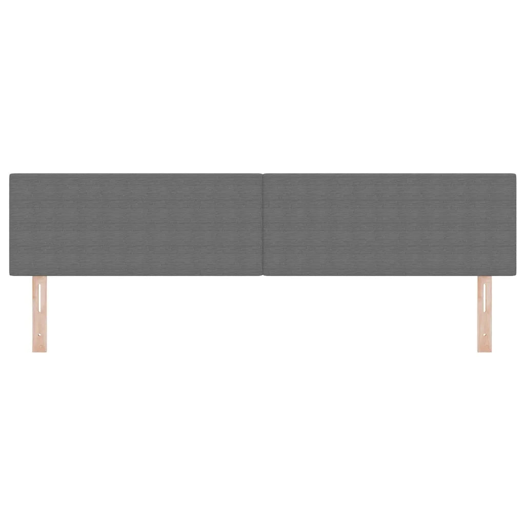 Testiera LED con testiera Grigio chiaro 200 cm Tessuto in Cords 3338037
