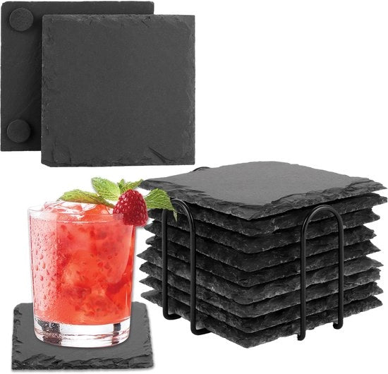 12 pezzi di lastre di gomma con supporto, 10 x 10 cm lastre di gomma nere con fondo resistente alle abrasioni, supporti per bar, cucina, arredamento, quadrati