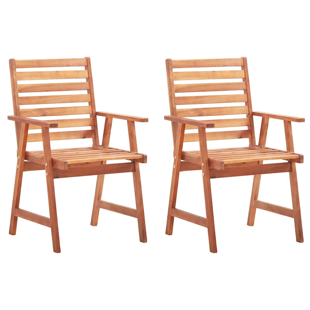 Sedie da Pranzo da Esterni con Cuscini 2 pz Massello di Acacia cod mxl 76011