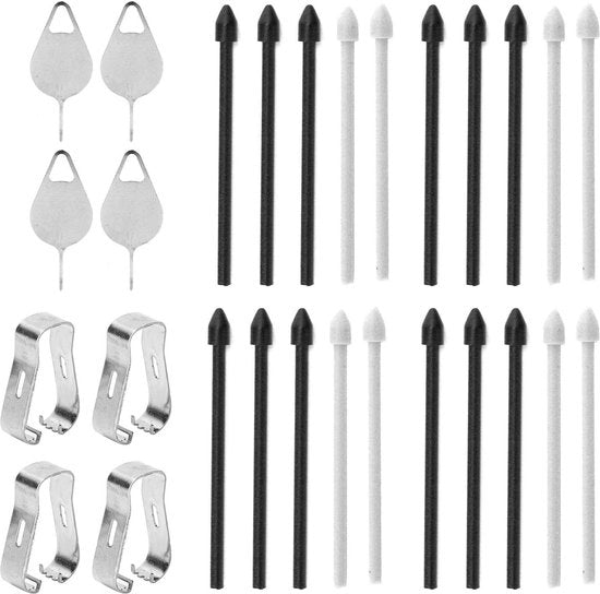 Punt di Scrittura Stylus di Ricambio Set - 4 pezzi Punti di Scrittura - Accessori per Samsung Note 10 / Note 10 plus / Tab S6 / T860 / T865 - Nero.