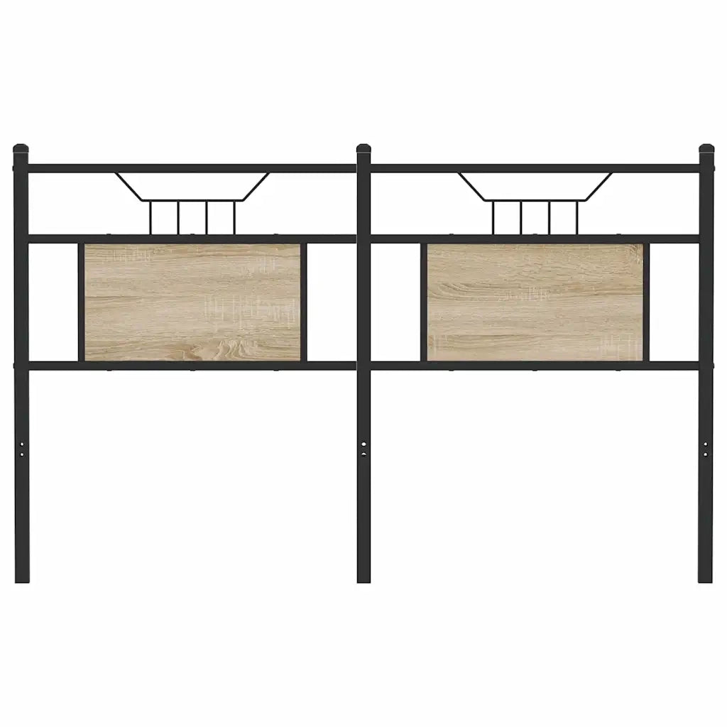 Testiera di Ricambio Rovere Sonoma 140 cm in Legno Multistrato e Acciaio 4106825