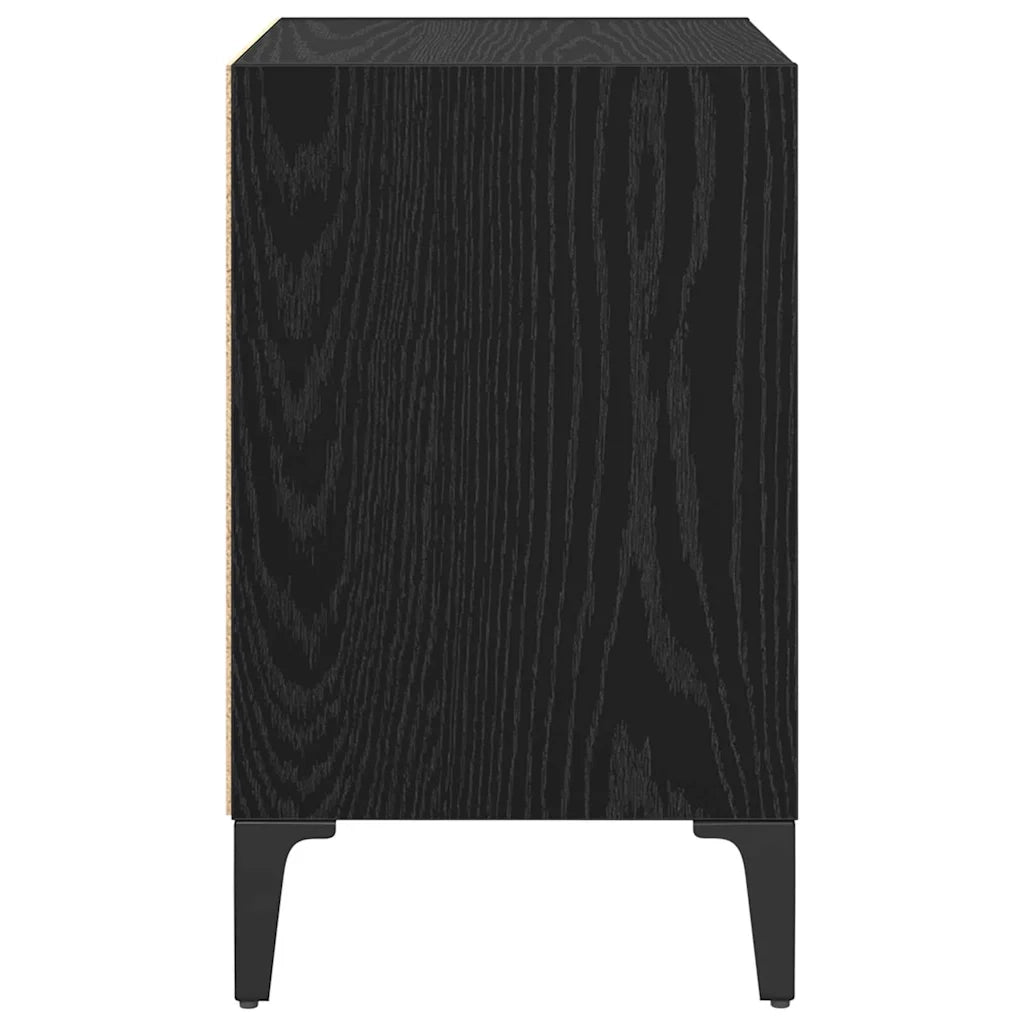 Armadio da Notte Rovere Nero 40 x 30 x 50 cm 875102