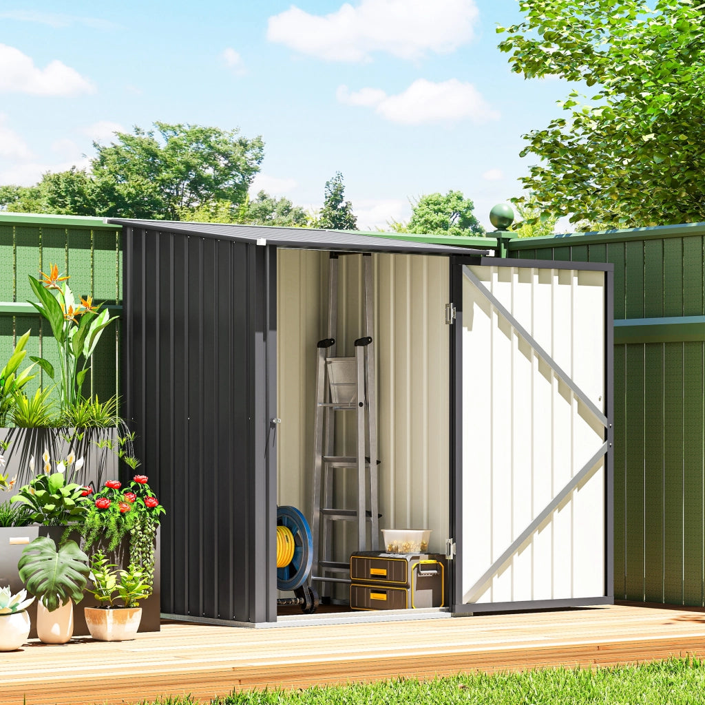 Casetta da Giardino ¨C Zephmum ¨C Grigio 100x104x160 cm
