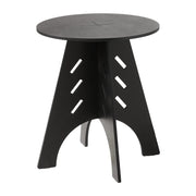 Tavolino Basso Da Salotto Tavolino Laterale Tavolino Da Soggiorno Nero Φ46.5x54.5cm HFBT01-SCH