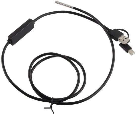 Endoscoop 1280x720 HD Camera - Camera di Inspezione Acquatica - Interfaccia di Tipo C - Supporto 3-in-1 - Cavo di 1 Metro con Isolamento Morbido