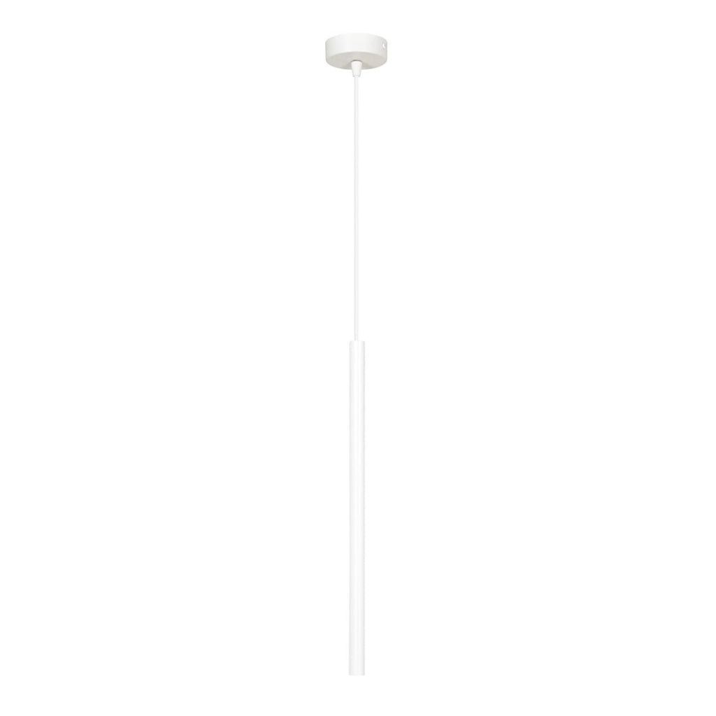 Lampada a sospensione Selter in acciaio bianco opaco