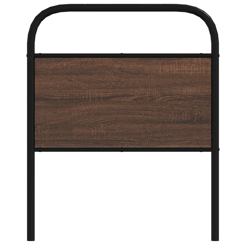 Testiera-Testata-Testiera Decorativa Rovere Marrone 75 cm in Acciaio e Truciolato 528404