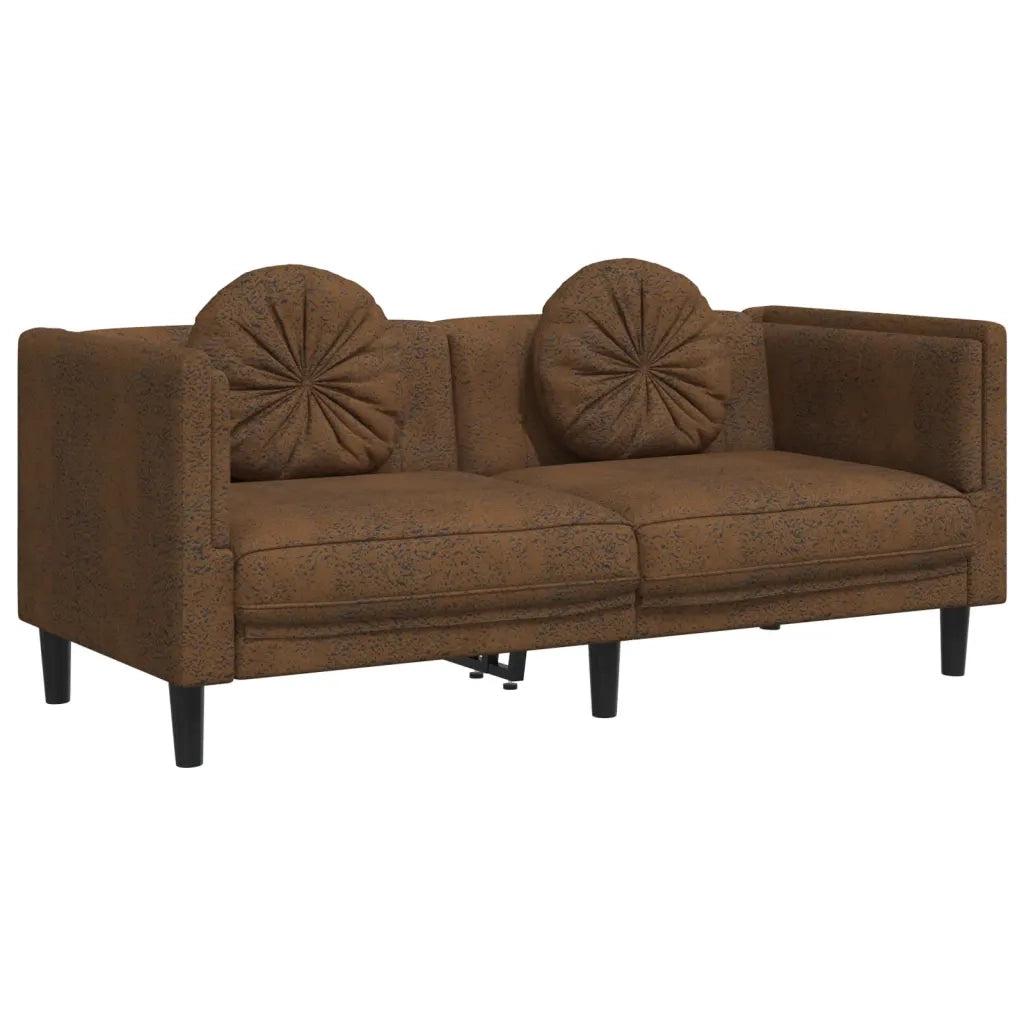 Set di Divani 3 pz con Cuscini Marrone in Velluto 3209256