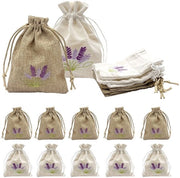 Zaketti di Lavanda 12 pezzi - Borse di Cotone/Lino - Borse Profumate per Armadio - Borse di Regalo - Dimensioni Perfette - Materiale di Alta Qualità