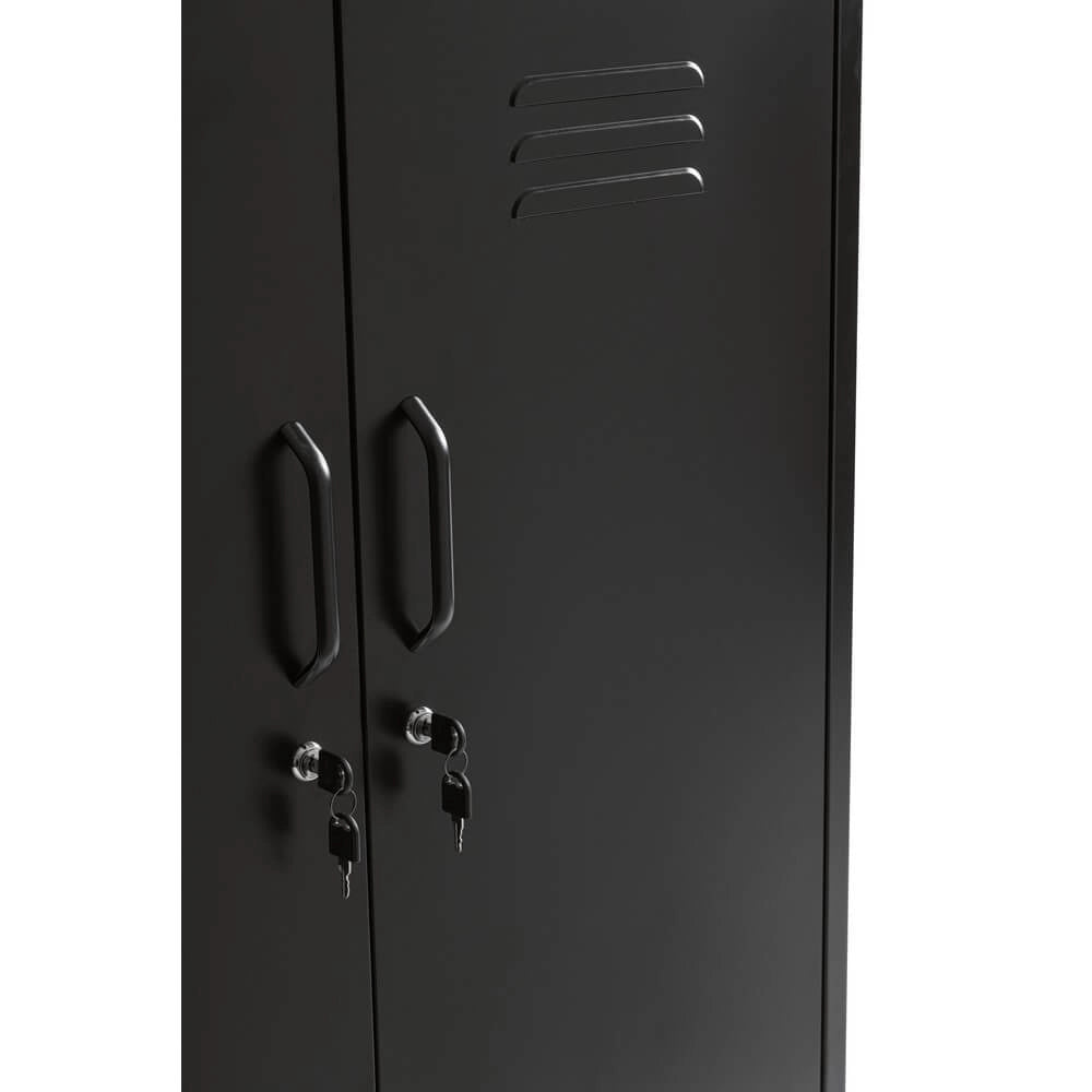 Credenza in Acciaio a 2 Ante Stile Industriale con Ripiani - CLIFTON