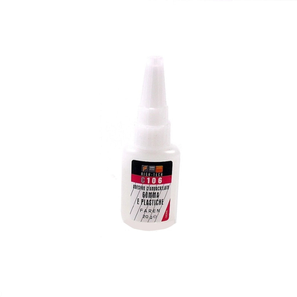 Faren C106 Adesivo cianacrilato per gomme e plastiche 10gr professionale Attack