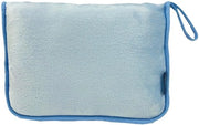 Deen diario per viaggi, degen per aereo, si può ripiegare come cuscino, con cinturino per valigia e clip per zaino, degen compatto, adatto per ogni viaggio, 100*150cm, Blu chiaro