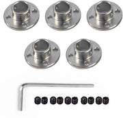 Connettore a flangia rigida - 5 pezzi - Flangia per tubi - Viti di fissaggio M3 - Acciaio di alta qualità - Diametro interno 8 mm - Connettore a flangia