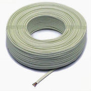 Trade Shop - Matassa Da 100mt Cavo Telefonico 4c Piatto Con Rivestimento Colore Avorio 31424 -