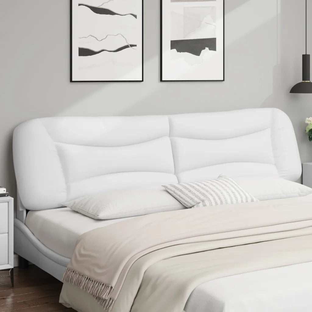 Cuscino Testiera Hvar Bianco 200 cm in Similpelle 374624