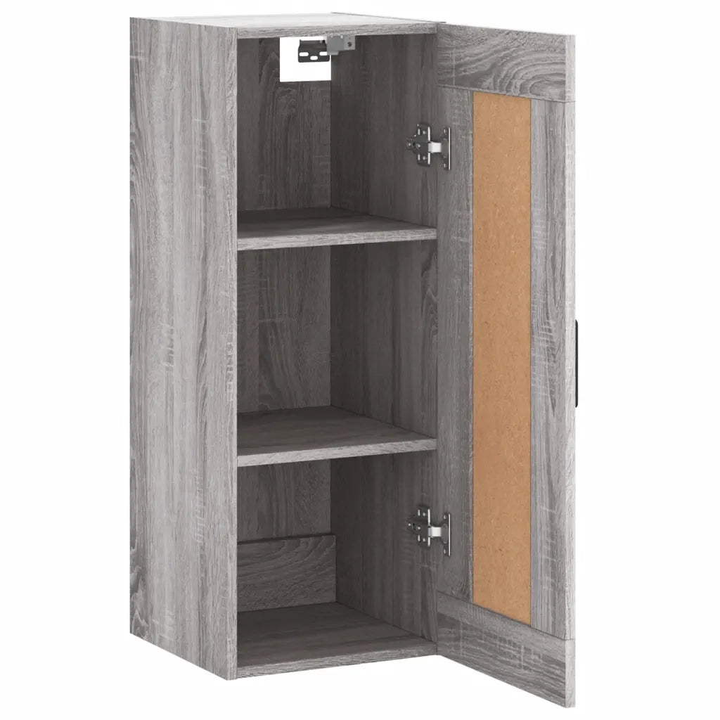 Armadietto a Muro | Mobile a Parete Grigio Sonoma 34,5x34x90 cm Legno Multistrato