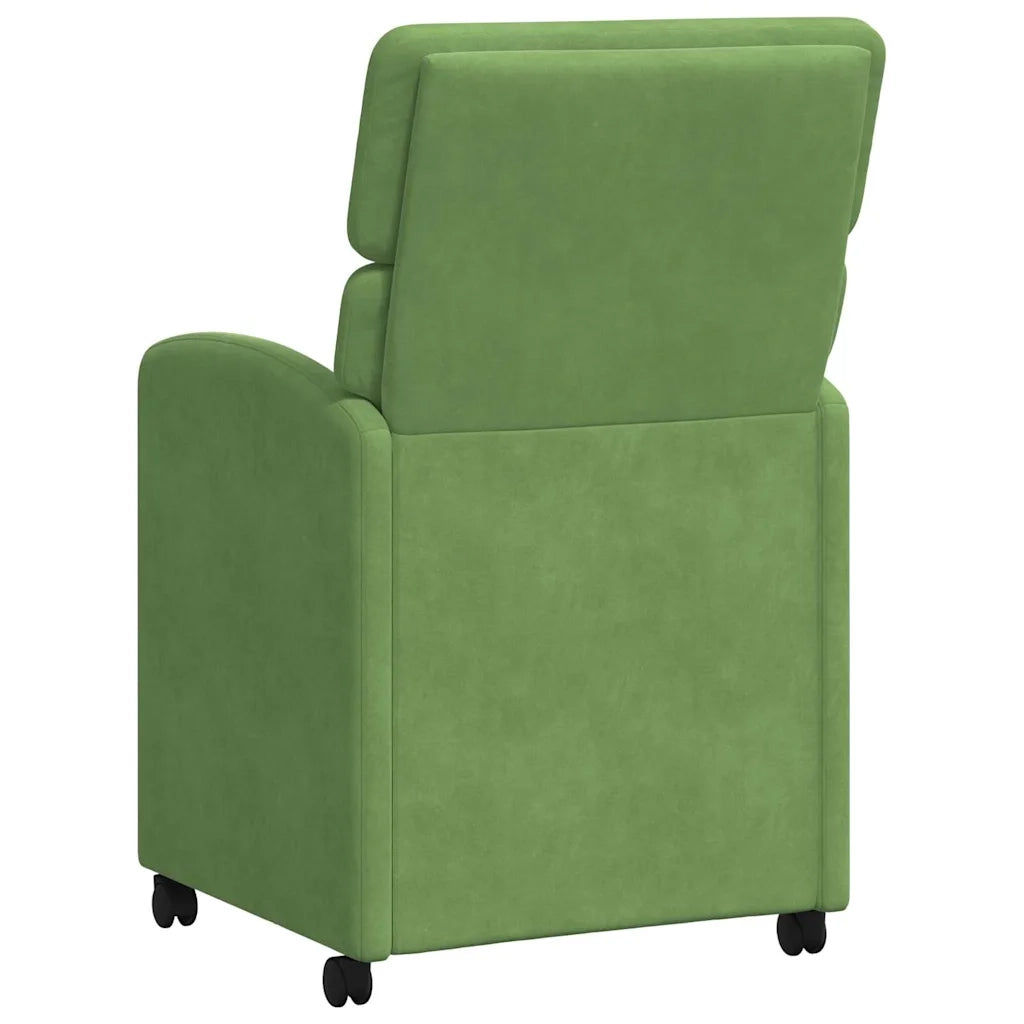 Sedie da Pranzo con Ruote 2 pcs Verde chiaro 58 x 65 x 98 cm 42017878