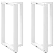 Set di 2 gambe regolabili per tavolo da bar a forma di T 60 x 35 x 90 cm design moderno acciaio bianco 02_0057346