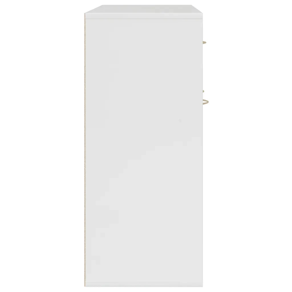 Credenza-Buffet-Armadio da cucina Bianco Lucido 88x30x70 cm in Legno Multistrato
