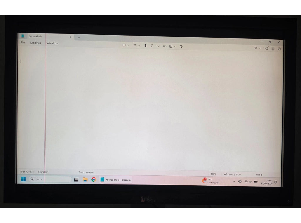 Dell UltraSharp 2709W Monitor 27" 1920x1200 HDMI DP VGA - Difetto Righe su Display