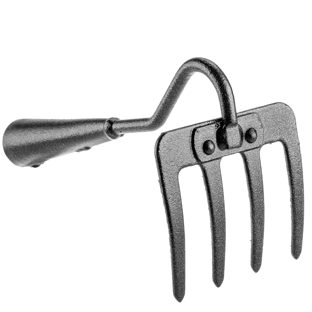 Rastrello da giardino in acciaio a 3 denti KADAX per aerazione, piccolo
