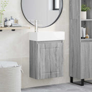 Mobile bagno con rubinetto Sonoma grigio 45,5 x 22,5 x 84 cm 889507