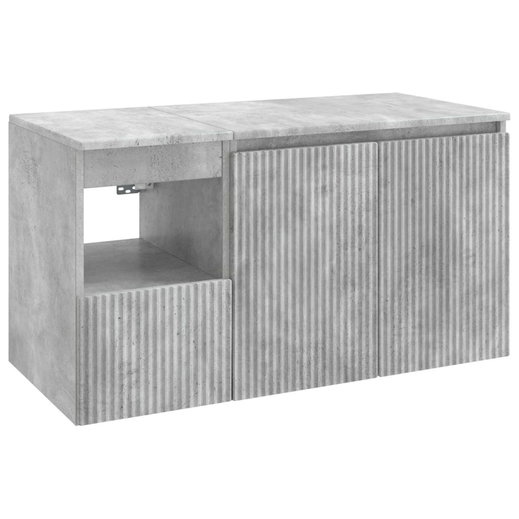 Set di mobili per il bagno 2 pz Grigio Cemento 3404117
