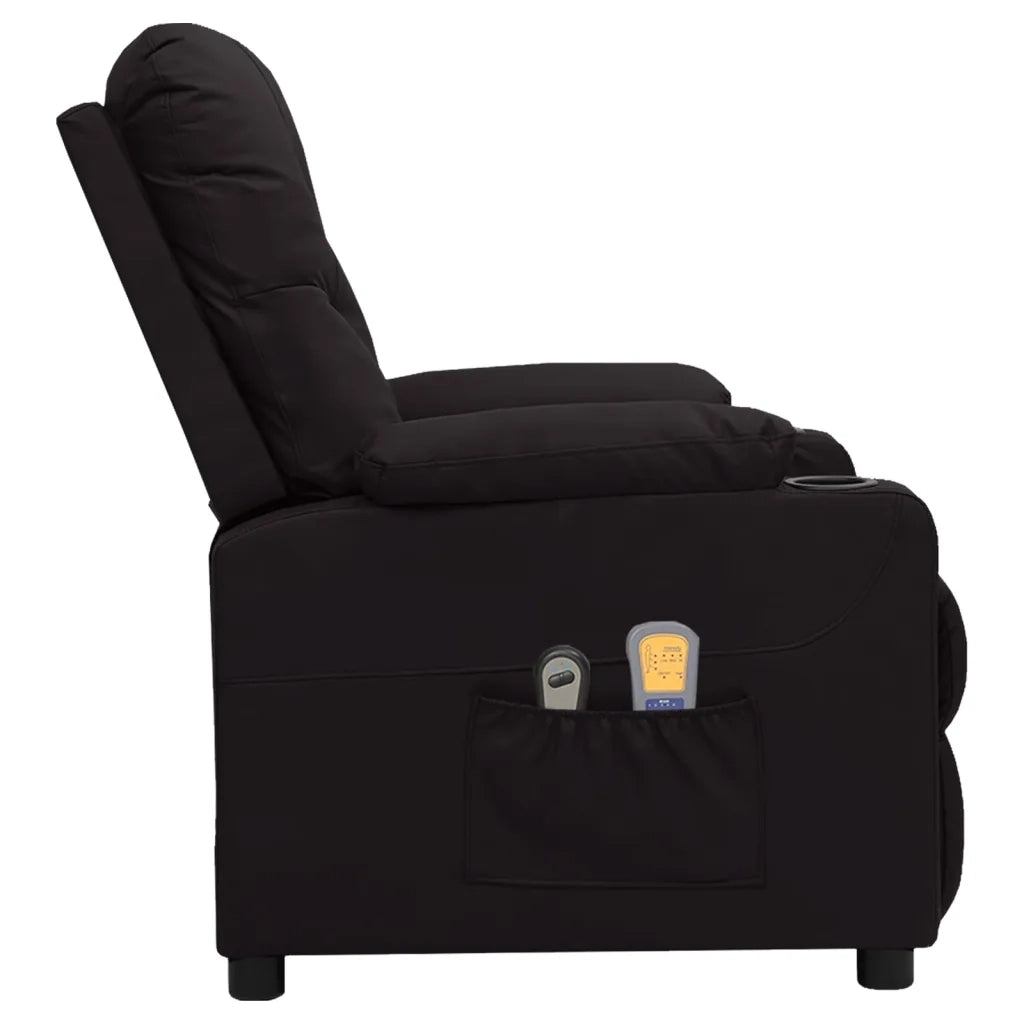 Poltrona Massaggiante Elettrica Nera in Similpelle 3098870