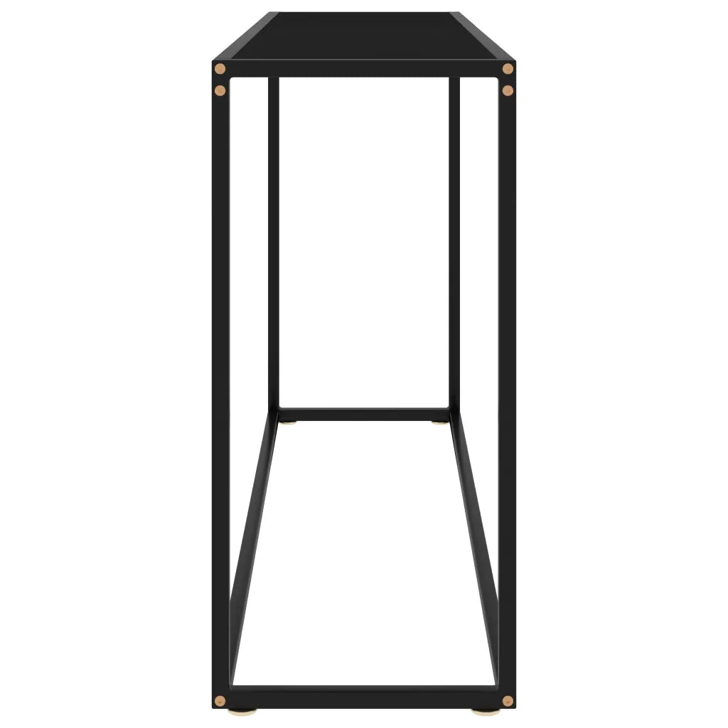 Tavolo Consolle Nero 120x35x75 cm in Vetro Temperato 322816