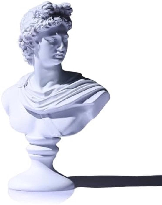 Statua 6 Pollici in Bianco - Decorazione Classica Greca Romana per Librerie e Stanze