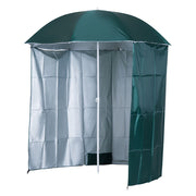 Parasol Beach Umbrella Sunshade con Sidewall Beach Polyester Dark Green 2.2 x H2.2m
