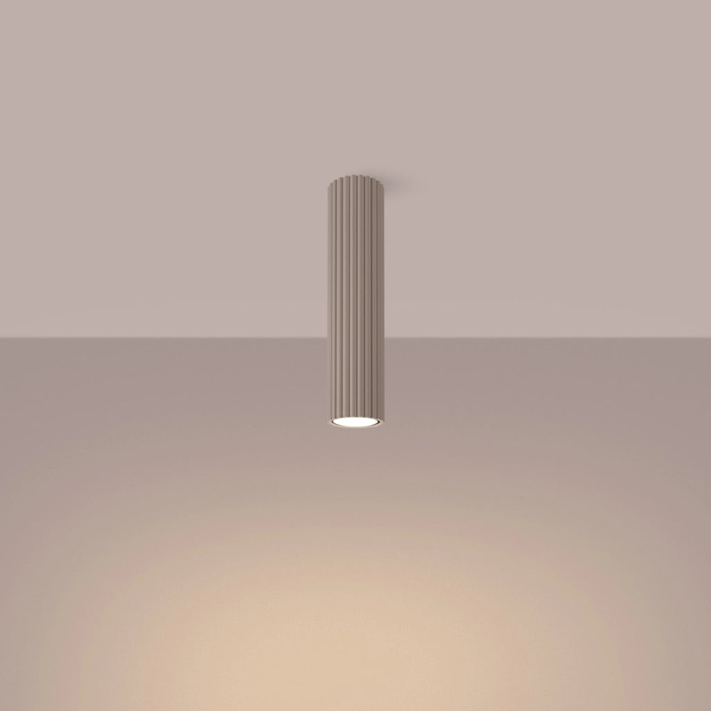 Spot soffitto moderno taupe tondo 30cm GU10 Pure Lume