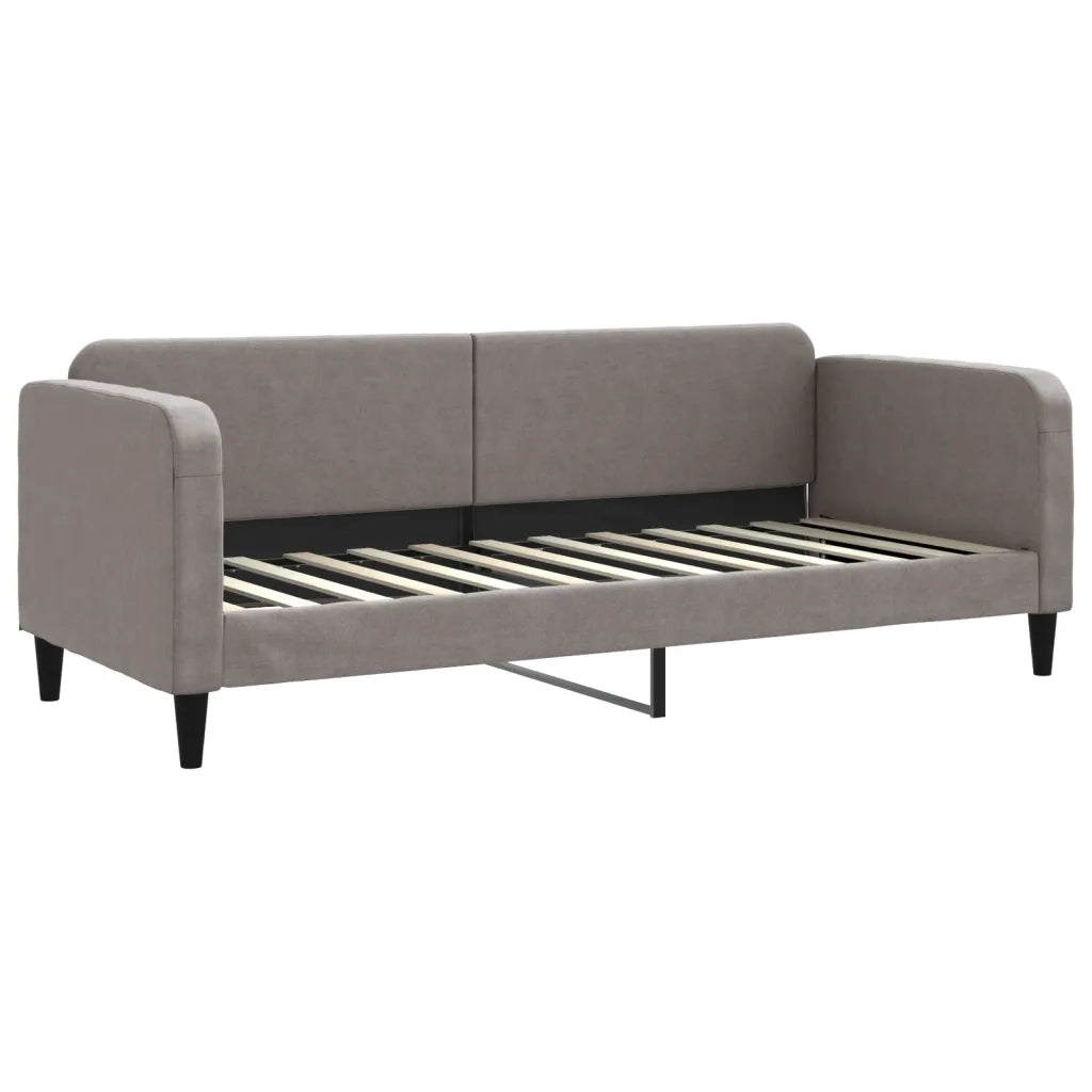 Divano Letto Estraibile con Cassetti-Sofa Letto-Daybed Tortora 80x200 cm Tessuto 602436
