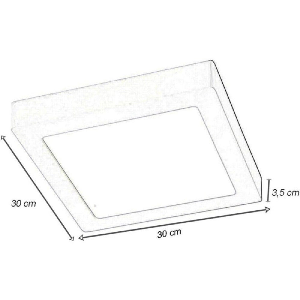 Trade Shop - Plafoniera Pannello Led 24 Watt Quadrato Cct Tre Colorazione Di Luce P300b-q3c -