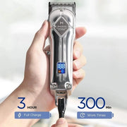 Tondeuse Luxe per Uomo - Trimmer Barba e Corpo - Groomer - Senza Fili - Tondeuse - Ricaricabile - Argento