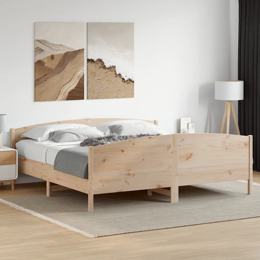 Giroletto senza Materasso 180x200 cm in Legno Massello di Pino 3216164