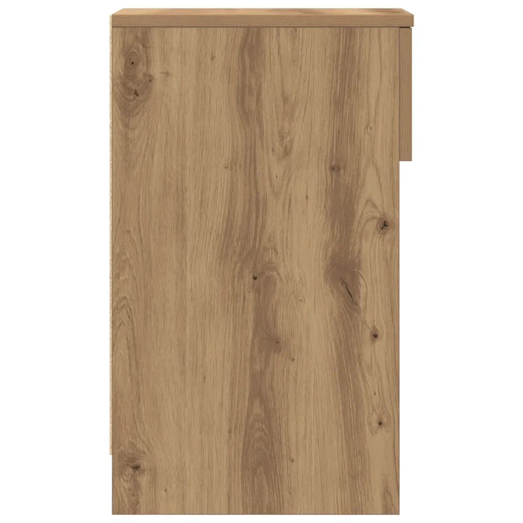 Comodino con Cassetto Rovere Artigianale 20x36x60 cm 858711