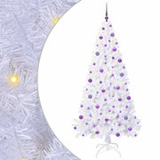 Albero di Natale | Decorazioni natalizie artificiale Bianco 210 cm PVC e Acciaio