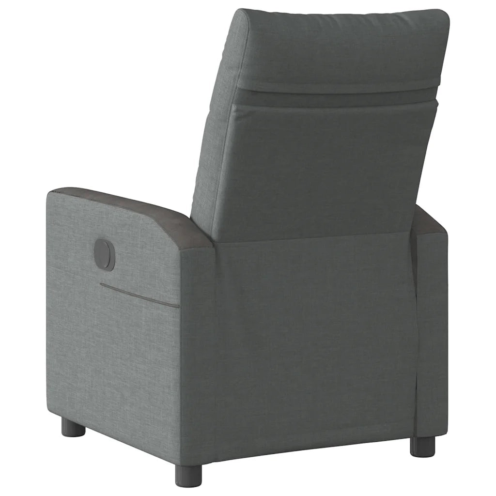 Poltrona | Sedia Relax Elettrica Reclinabile Grigio Scuro in Tessuto