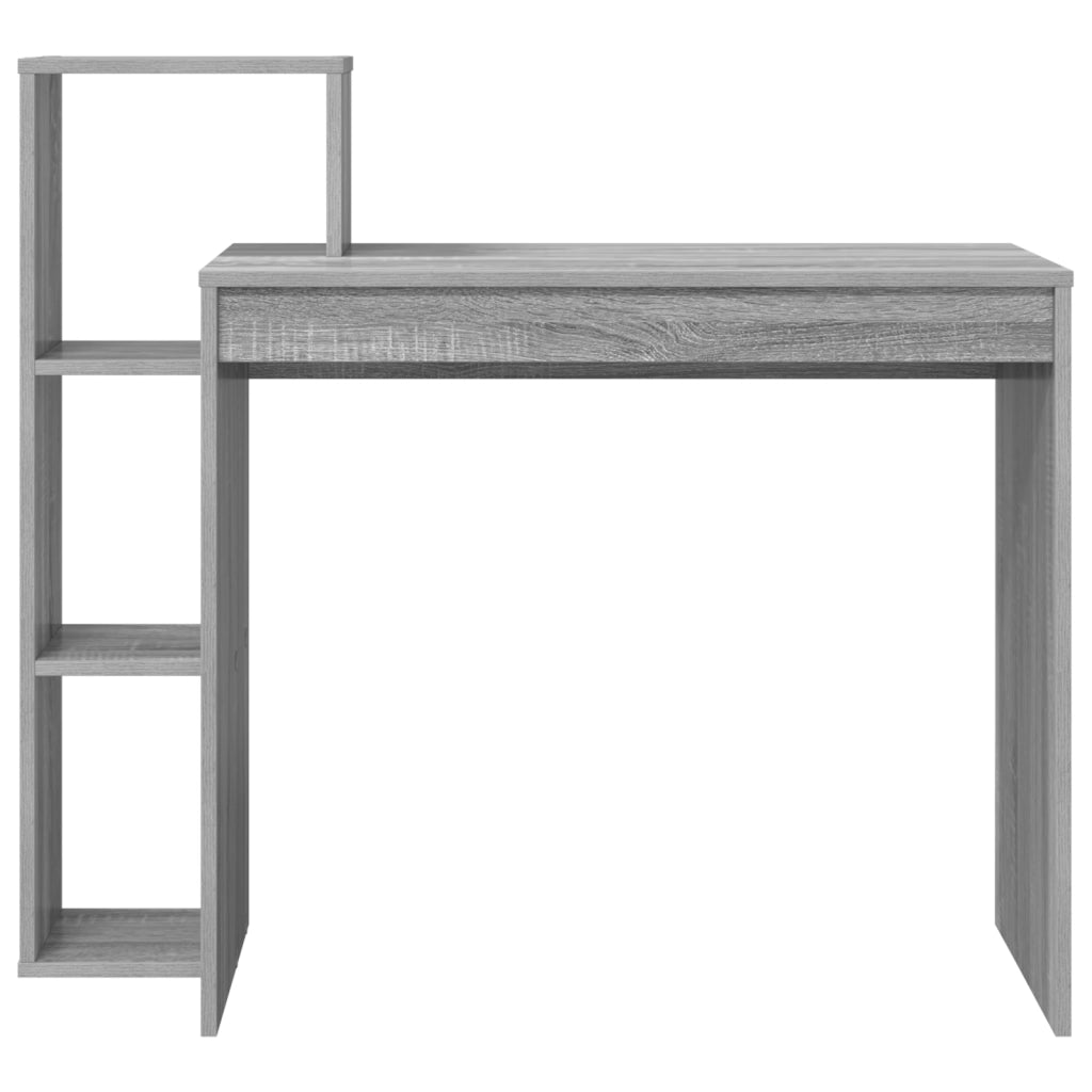 Scrivania per Computer Grigio sonoma Truciolare Media Scaffali